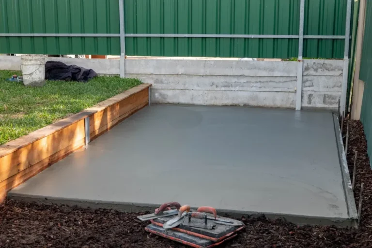 Freshly installed concrete slab in Geelog, Victoria
