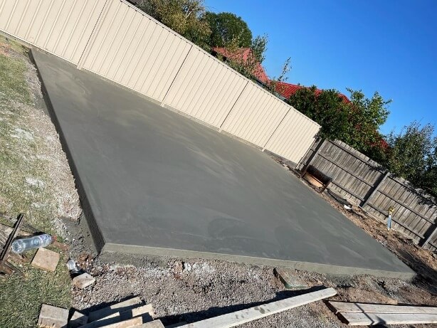 concrete shed slab